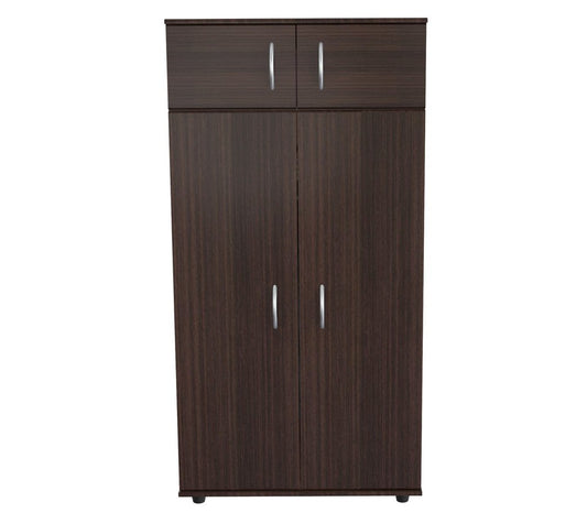 32" Espresso Melamine Mirrored Combo Dresser
