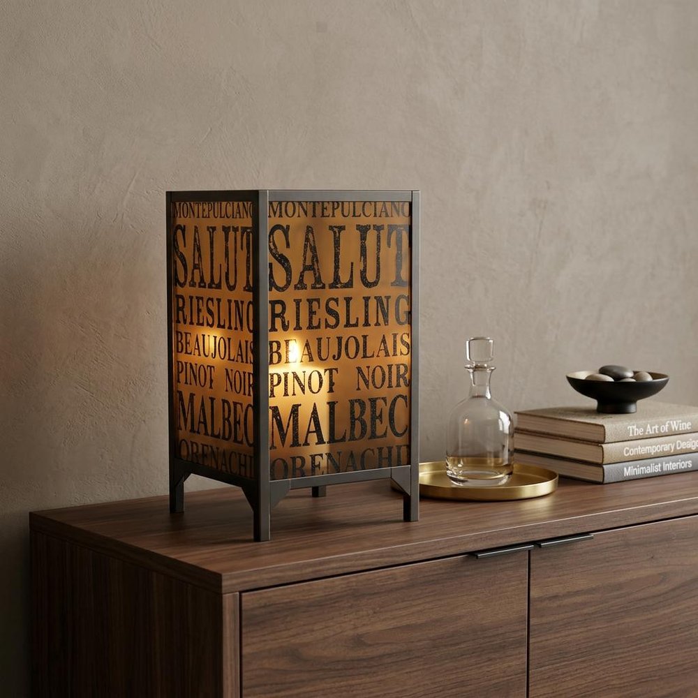 18" Brown Metal Floor Candle Holder