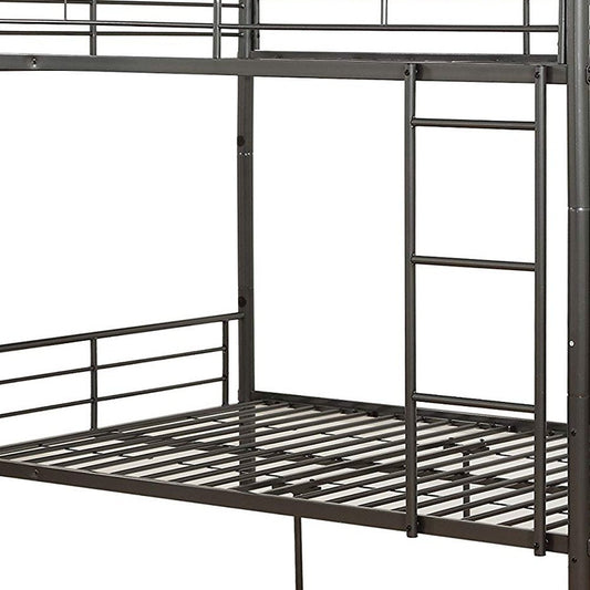 Gunmetal Full Over Full Metal Bunk Bed