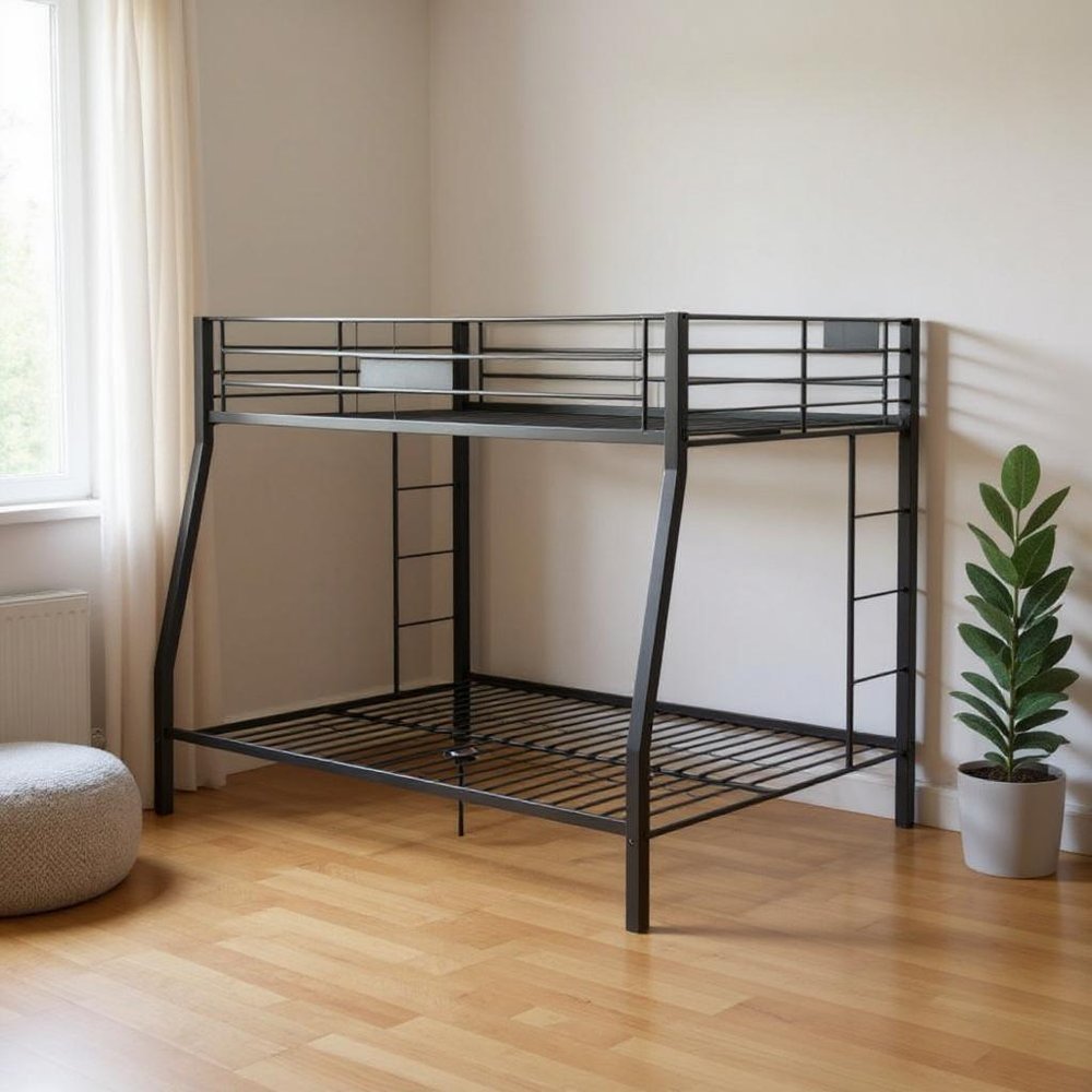 Black Twin Over Full Bunk Bed