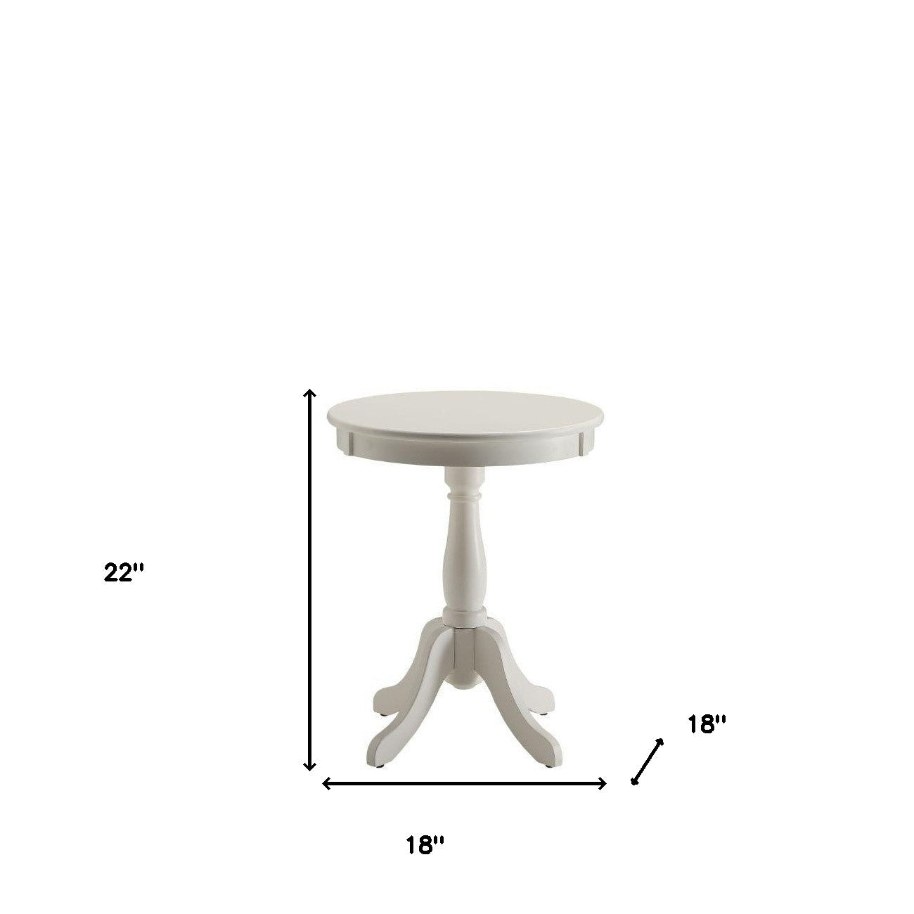 Light Green Solid Wooden Pedestal Side Table