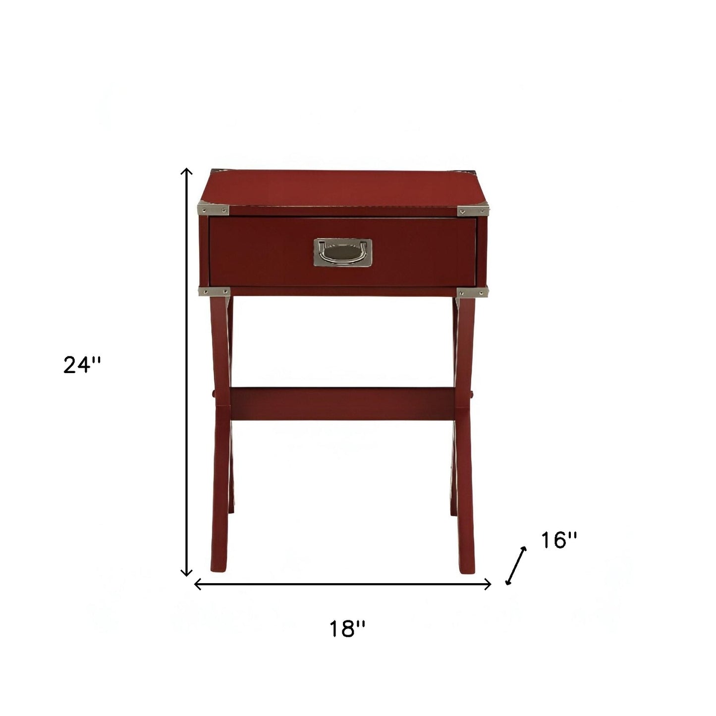 Modern White X Shape Wooden Storage End Table