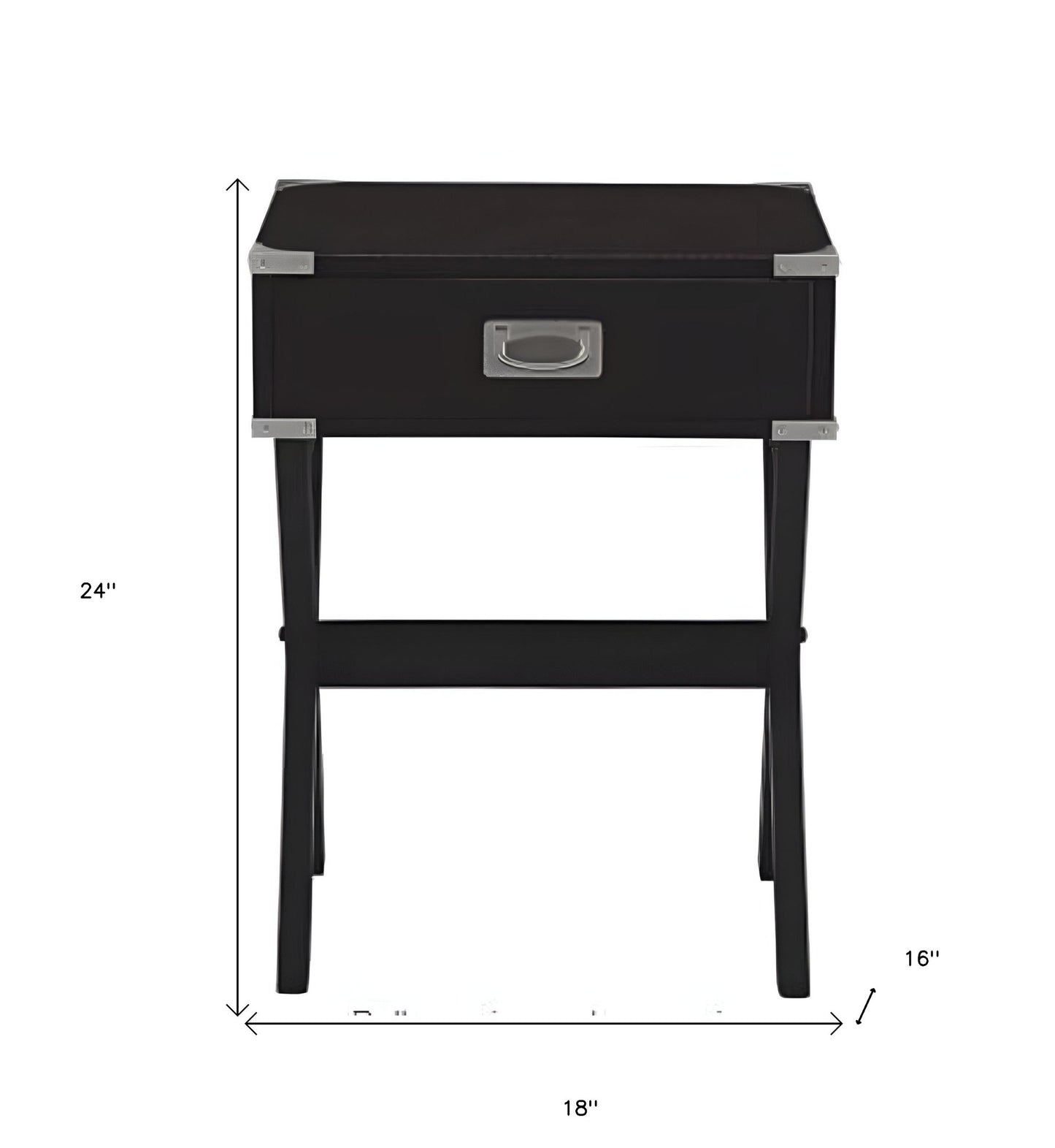 Modern White X Shape Wooden Storage End Table