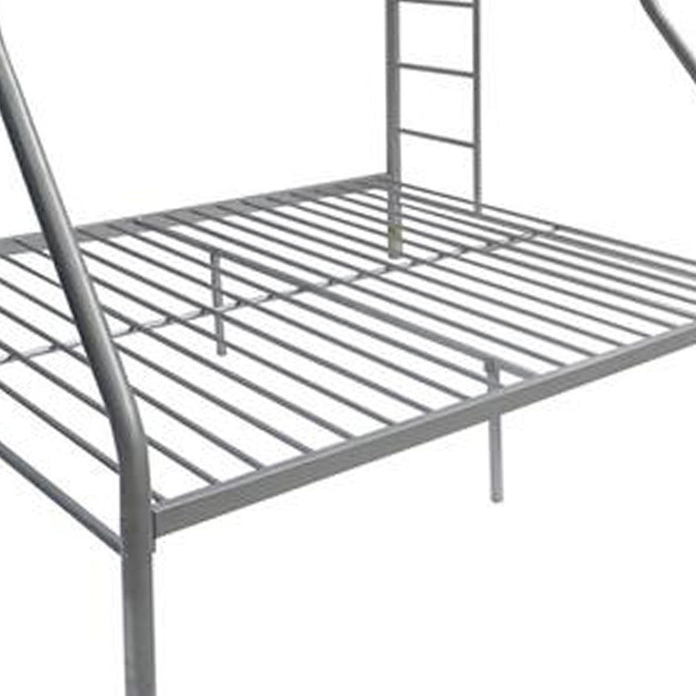 Black Twin Over Full Contemporary Metal Bunk Bed