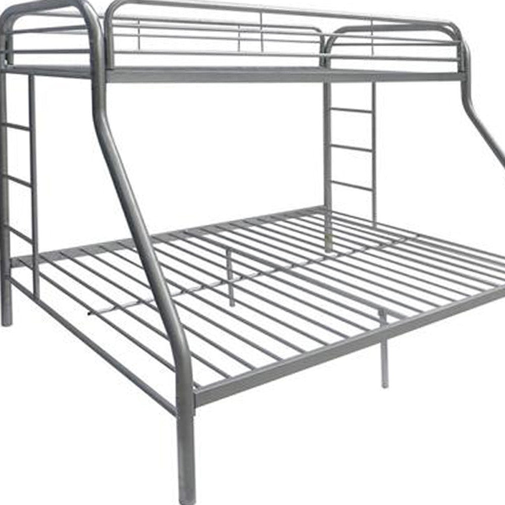 Black Twin Over Full Contemporary Metal Bunk Bed