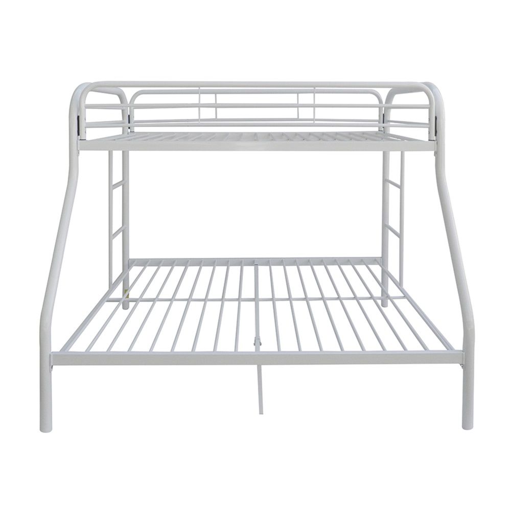 Black Twin Over Full Contemporary Metal Bunk Bed