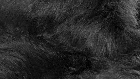 5' X 8' Black Shag Area Rug