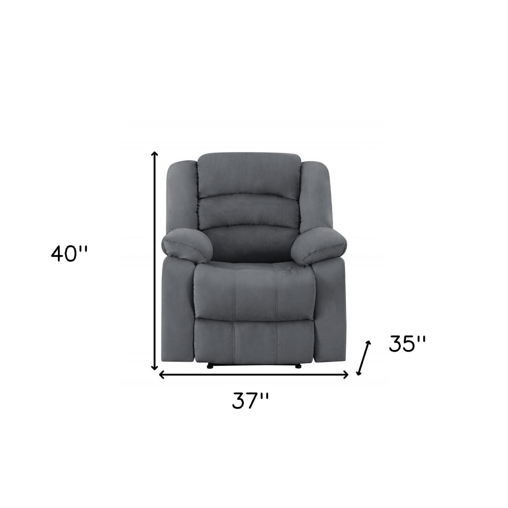 40" Contemporary Grey Fabric Chair