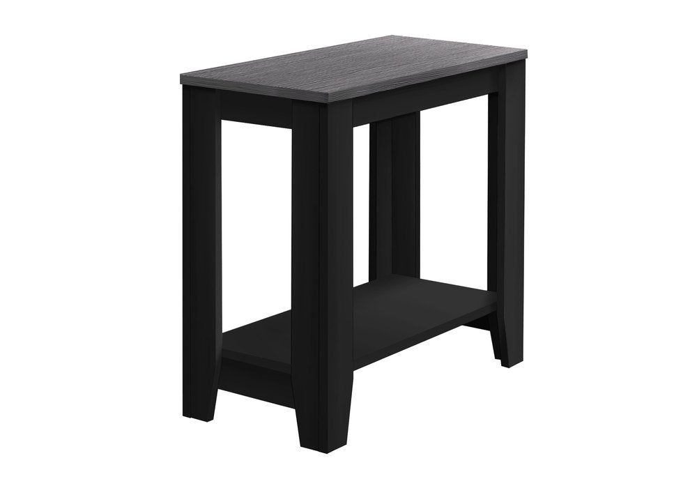 22" Dark Brown Wood End Table With Shelf