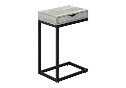 10.25" X 15.75" X 24.5" Cappuccino Finish And Gold Laminated Drawer Accent Table