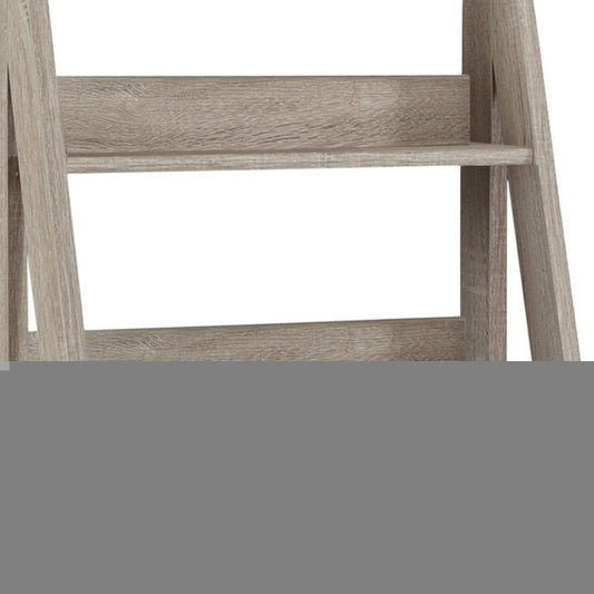 26" Taupe Wood Ladder Desk