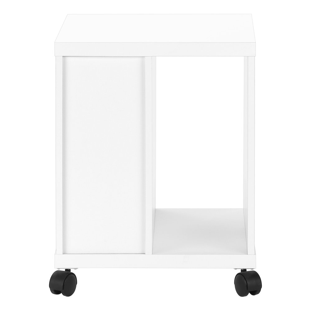 17.75" X 17.75" X 23" White Particle Board Hollow Core 2 Drawers Office Cabinet