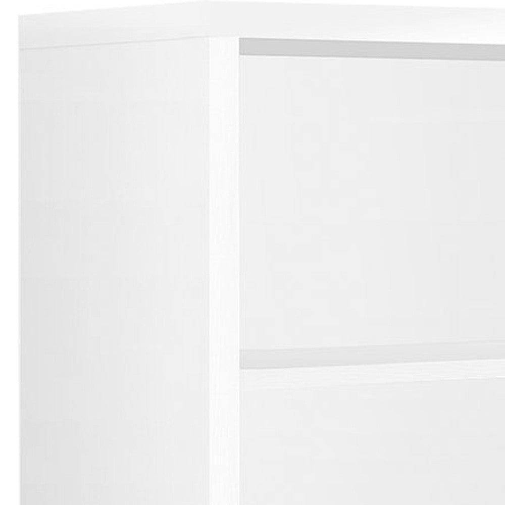 Taupe Wood Four Tier Bookcase