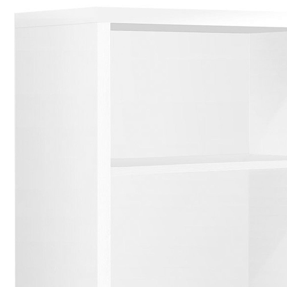 Taupe Wood Four Tier Bookcase