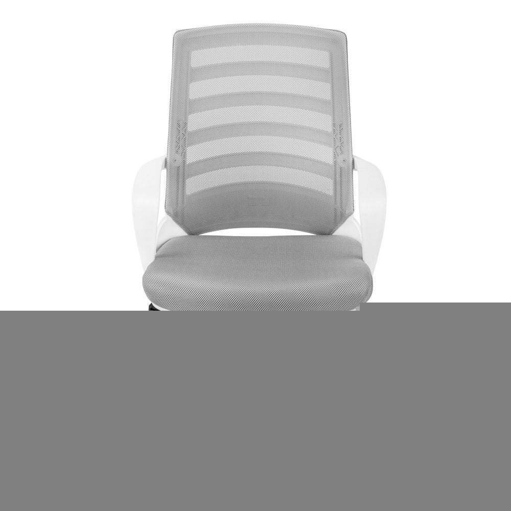 Black Polyester Seat Swivel Adjustable Task Chair Mesh Back Plastic Frame