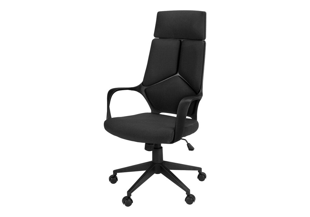 Gray Fabric Tufted Seat Swivel Adjustable Executive Chair Fabric Back Plastic Frame