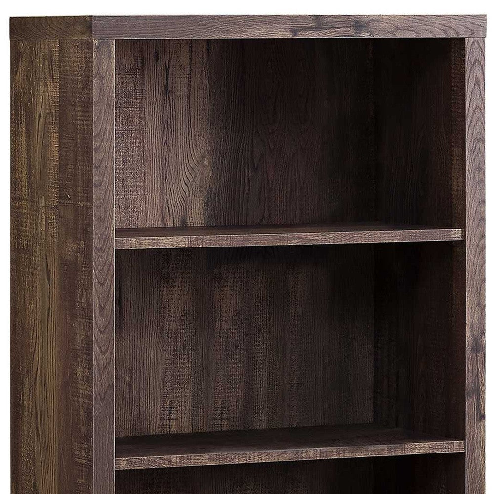 Taupe Wood Four Tier Bookcase