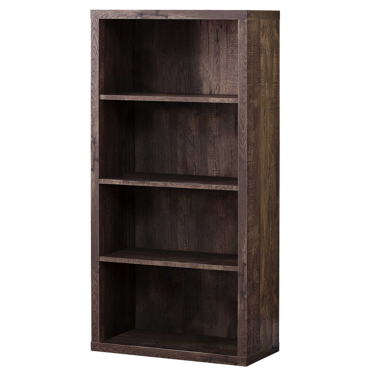 Taupe Wood Four Tier Bookcase