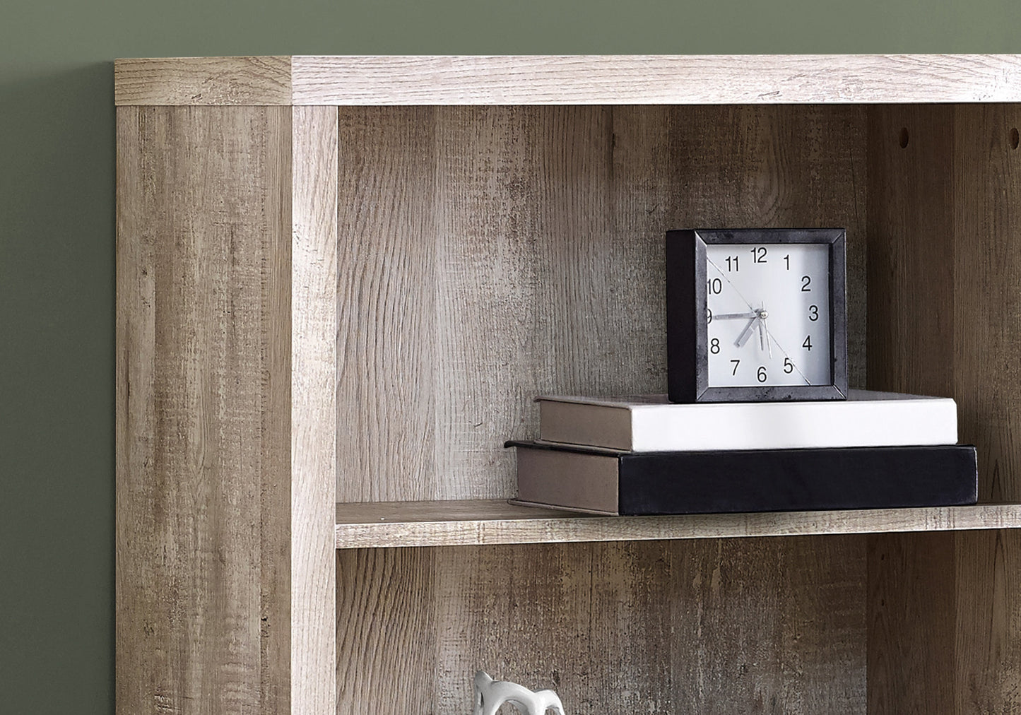 Taupe Wood Four Tier Bookcase