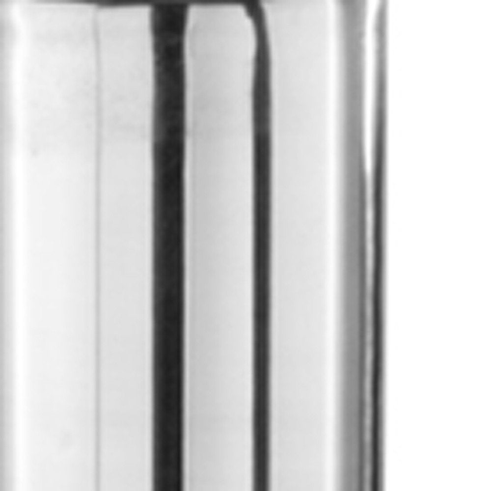 56" Silver Aluminum Cylinder Table Vase