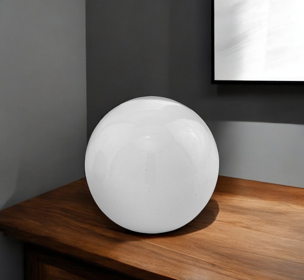 3" Red Aluminum Decorative Orb Tabletop Sculpture