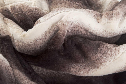 50" X 60" Brown And White Modern Contemporary Heated Throw Blankets