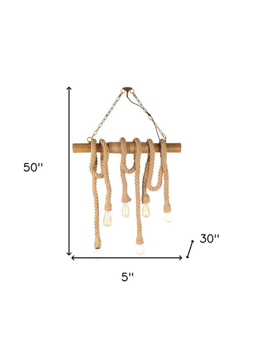 5" X 30" X 50" 6 Bulbs Medusa Pendant Lamp