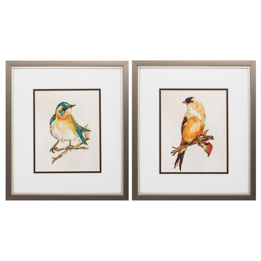 14" X 16" Metallic Bronze Frame Eco Bird (Set Of 2)