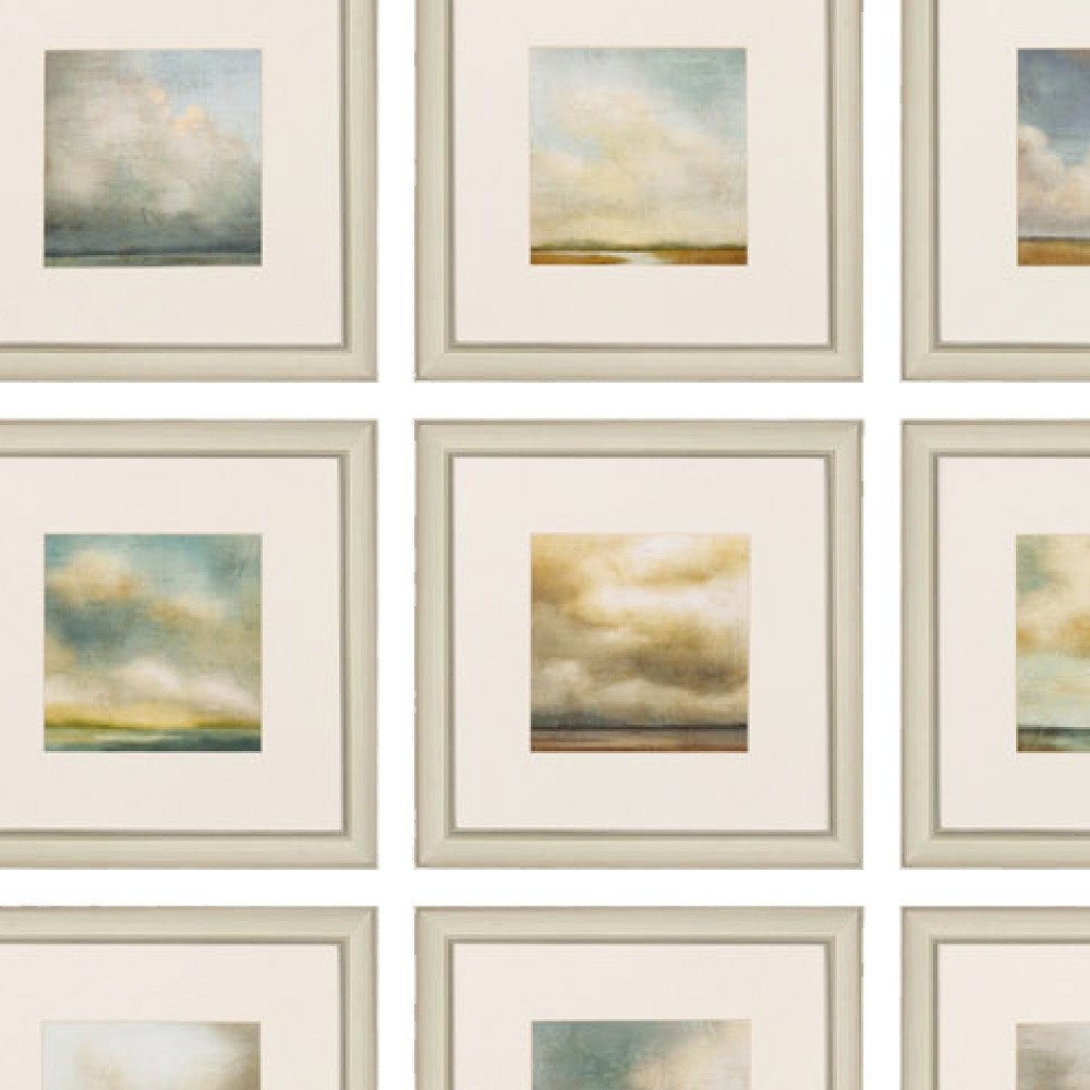 16" X 16" Champagne Gold Color Frame Atmosphere (Set Of 9)