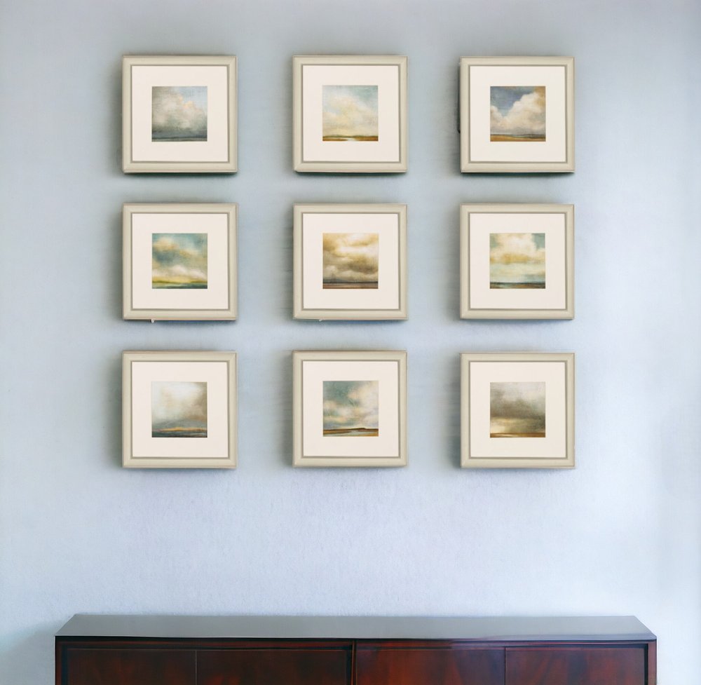 16" X 16" Champagne Gold Color Frame Atmosphere (Set Of 9)