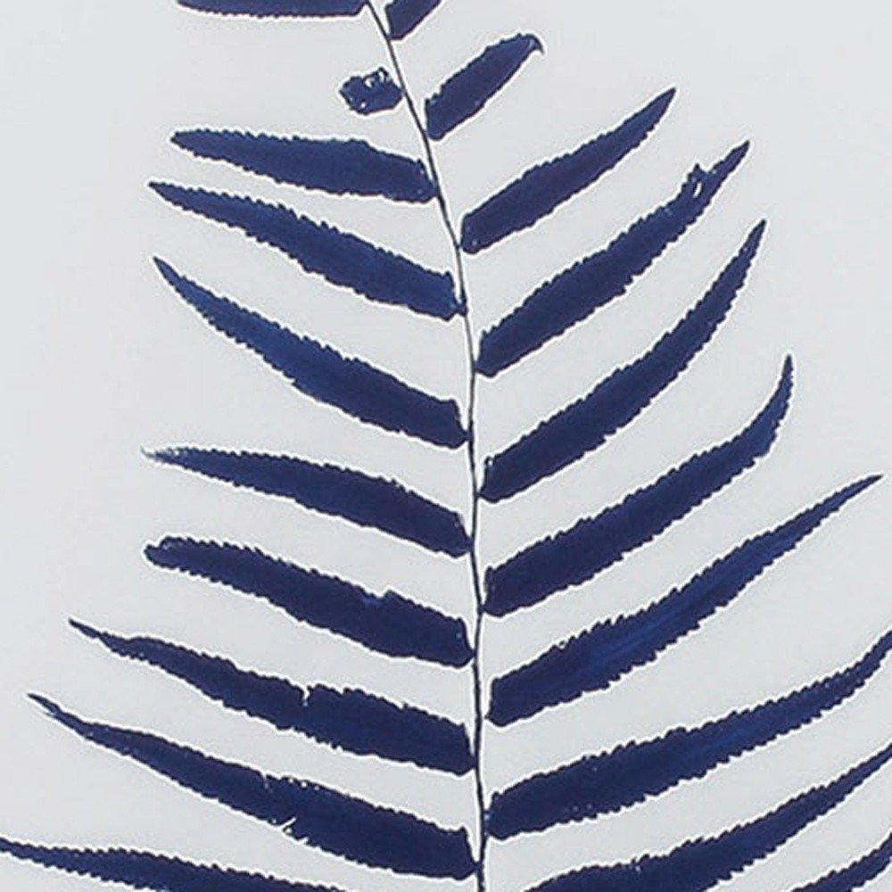18" X 28" Champagne Gold Color Frame Indigo Ferns (Set Of 2)