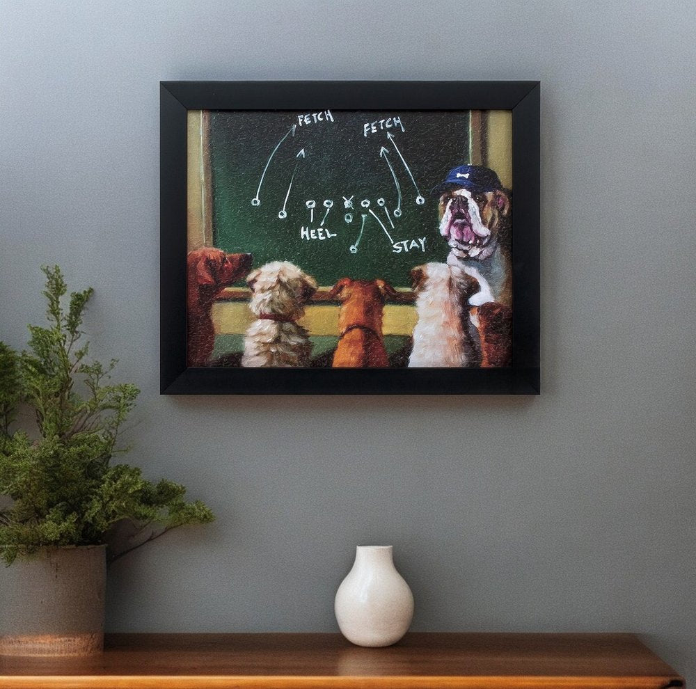 11" X 9" Black Frame Game Plan