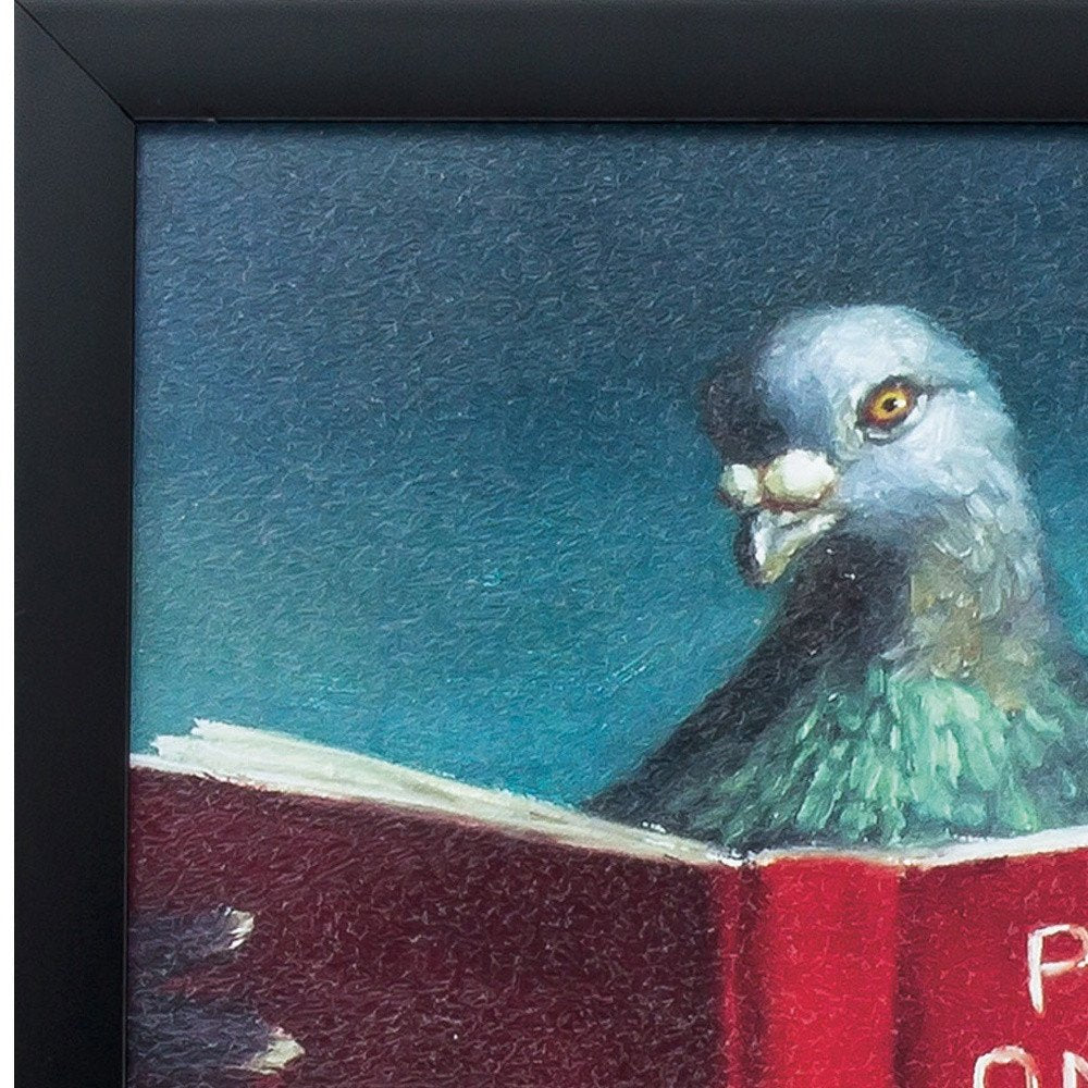 11" X 9" Black Frame Pooping On People