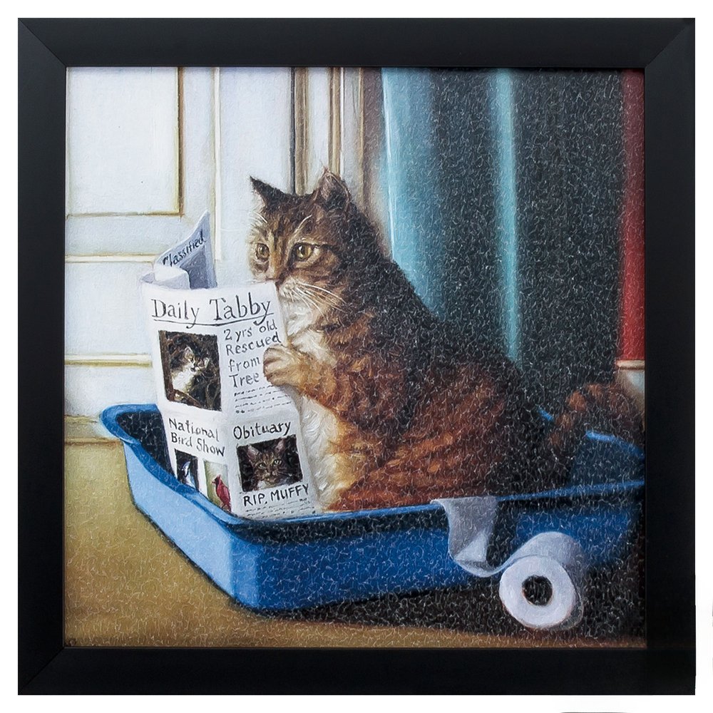 11" X 11" Black Frame Kitty Throne