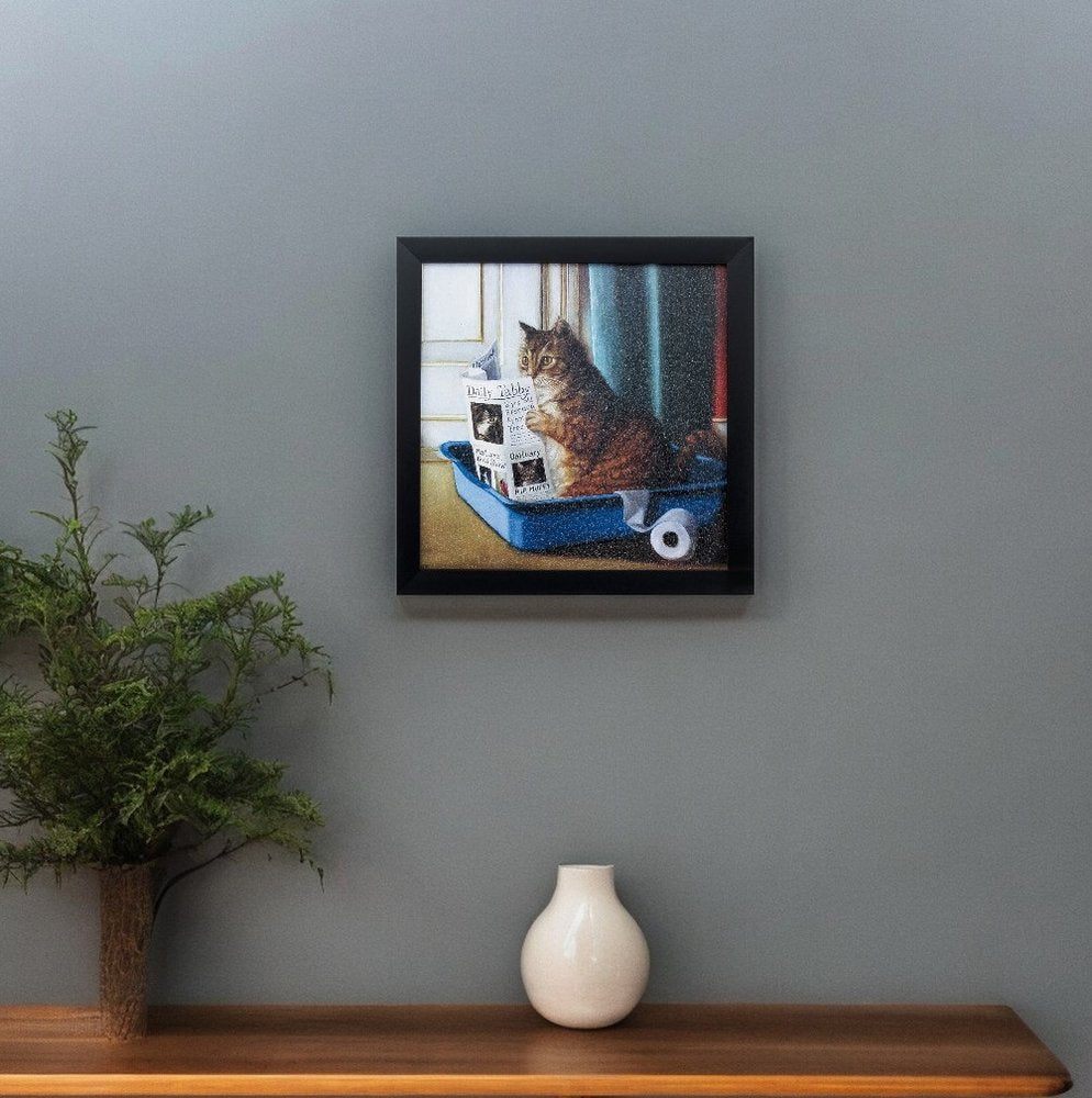 11" X 11" Black Frame Kitty Throne