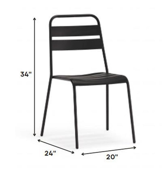 Set of Four Gray Faux Leather Dining Side Chairs