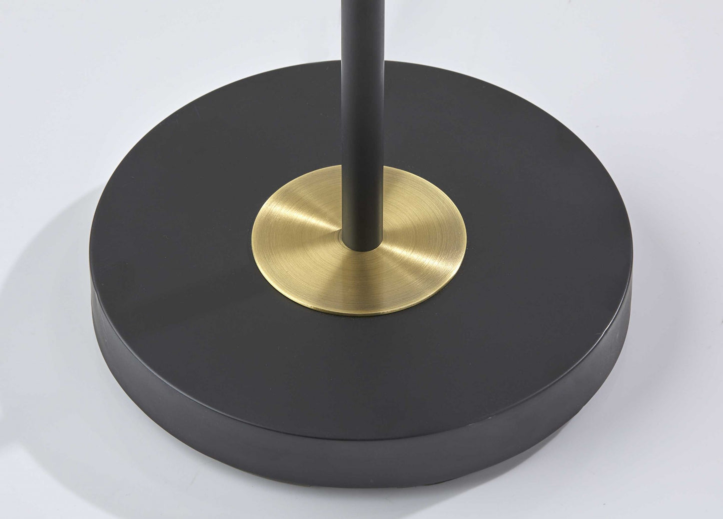 68" Black Metal LED Floor Lamp With Black Metal Cylinder Shade