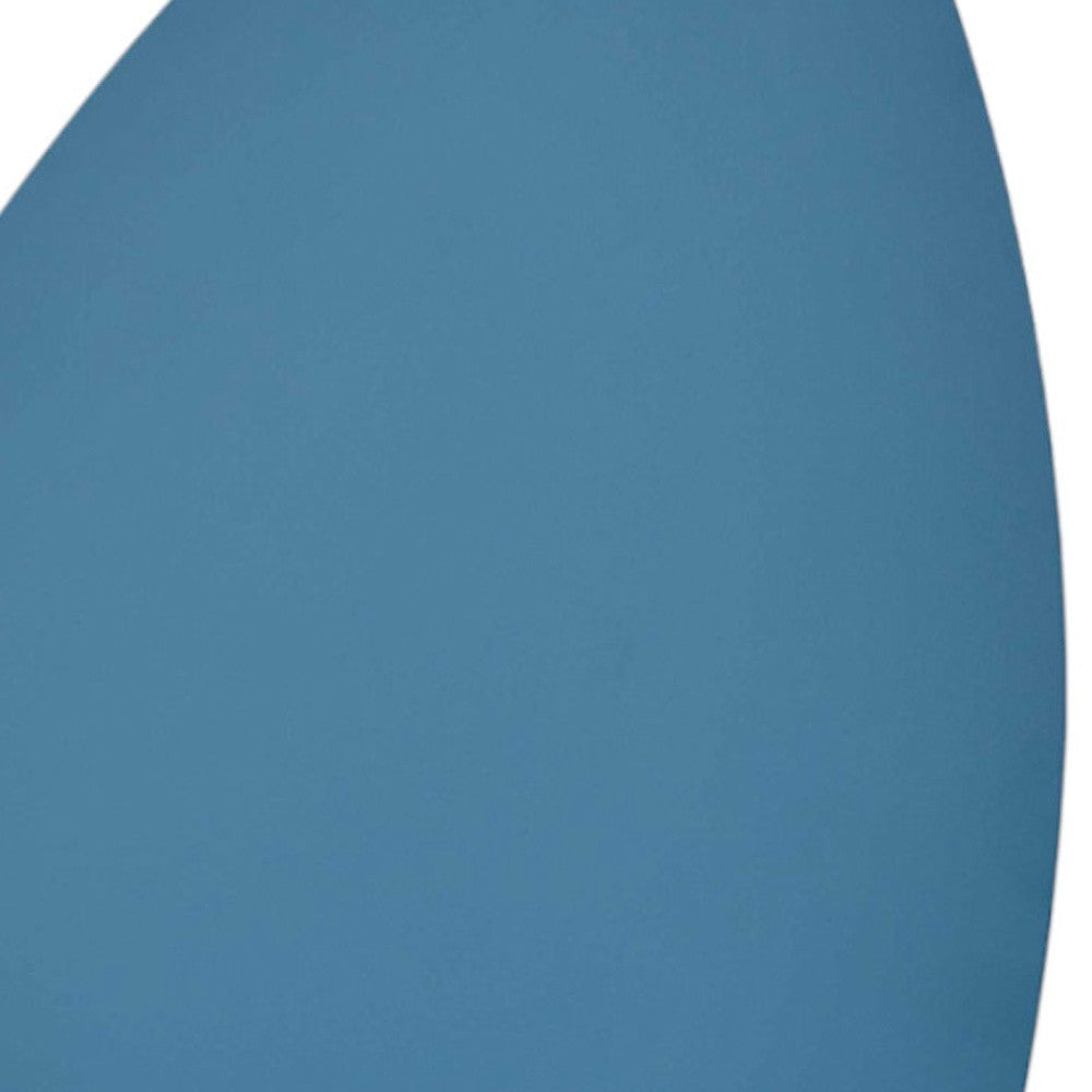 13" Gray Concrete Novelty Bedside Lamp With Aqua Novelty Shade