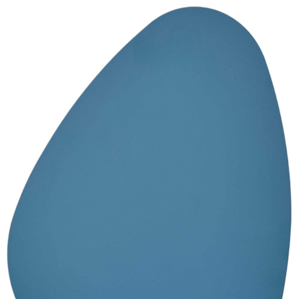 13" Gray Concrete Novelty Bedside Lamp With Aqua Novelty Shade