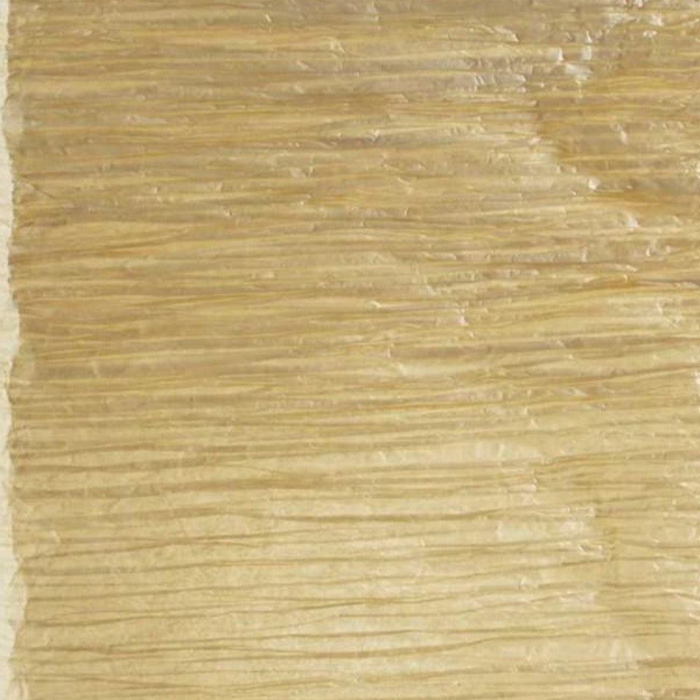 25" Natural Solid Wood And Silver Metal Table Lamp Beige Paper Shade
