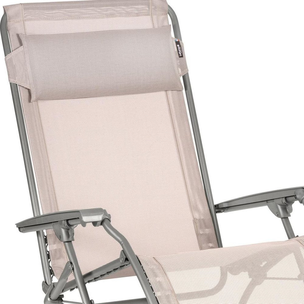 27" Blue Metal Outdoor Zero Gravity Chair with Blue Cushion