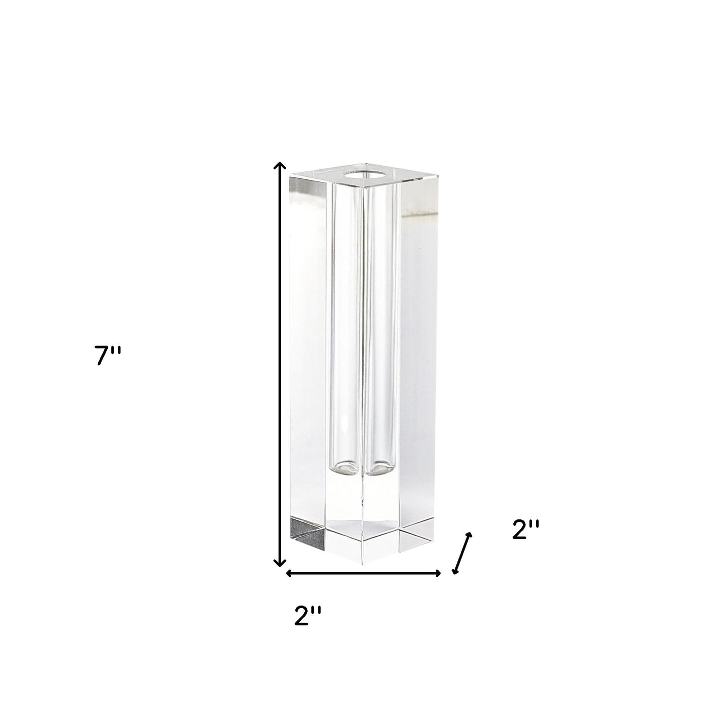 7" Clear Bud Lead Free Crystal Table Vase