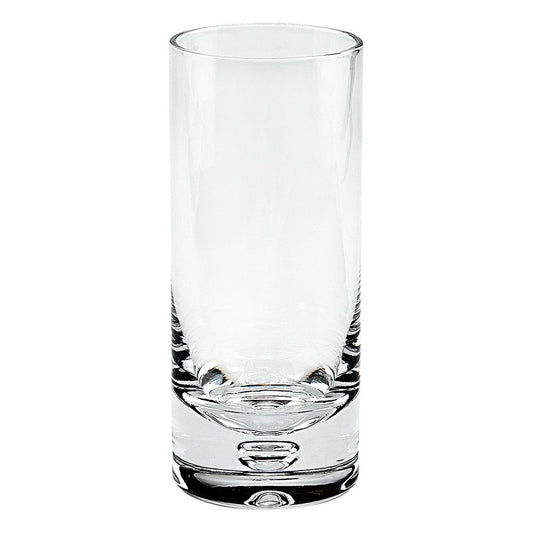 Set of Four Clear Mouth Blown Crystal Highball Glasses