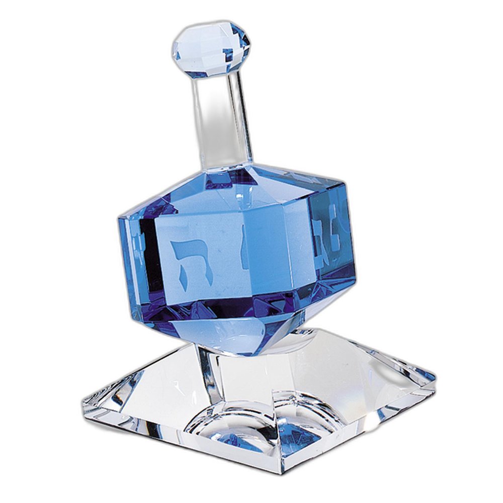 4" Blue Crystal Statue Tabletop Sculpture