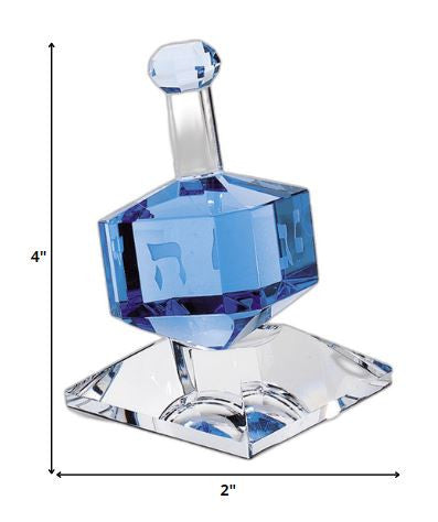 4" Blue Crystal Statue Tabletop Sculpture