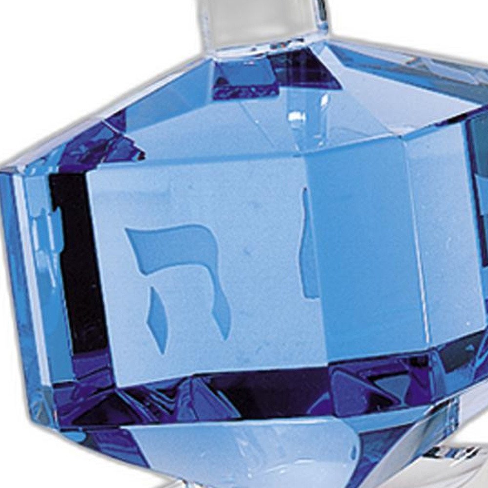 4" Blue Crystal Statue Tabletop Sculpture