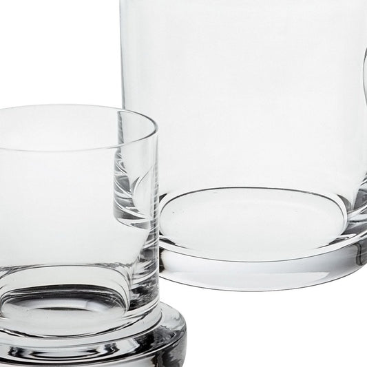 8 Mouth Blown Glass 2 Pc Bedside Or Desktop Carafe Set 24 Oz