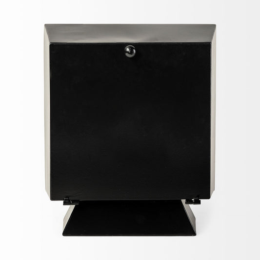 11" Black Fabric Table Clock