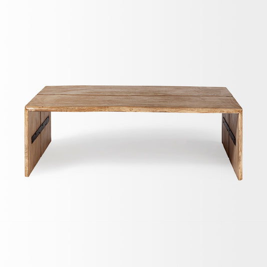 48" Brown Solid Wood Coffee Table
