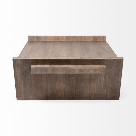 59" Brown Wood Coffee Table